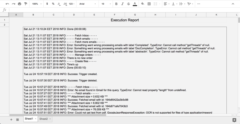 Logging in Google Sheets – Nikos Tziralis